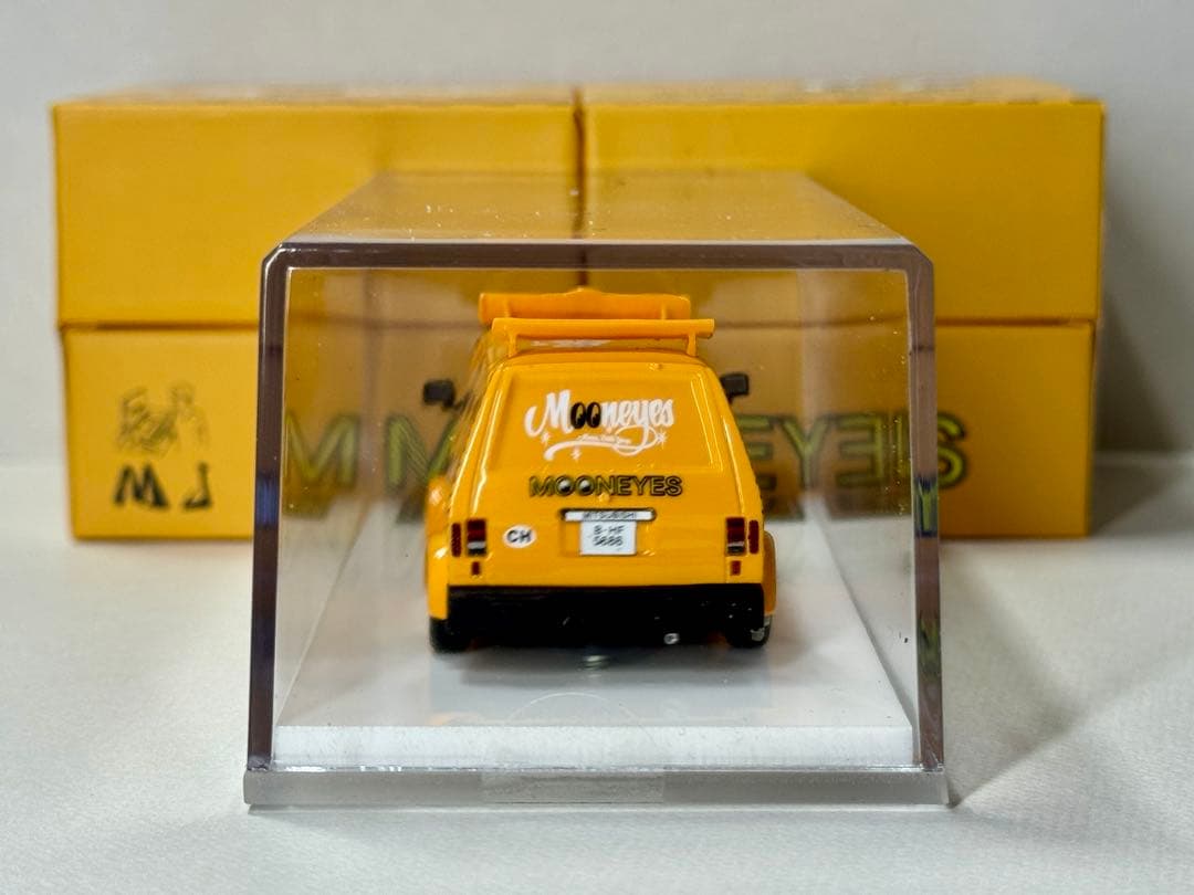 ☆MJモデル 1/64 三菱 デリカ MOONEYES ミニカー イエロー☆