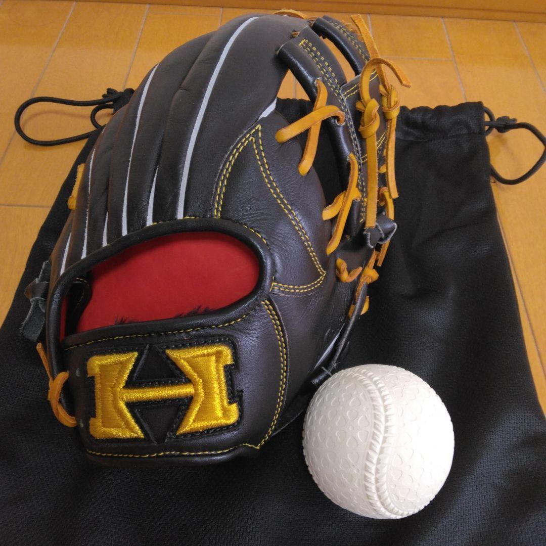 軟式野球グローブ　内野手用 Natural Flex　+ボールと袋付き