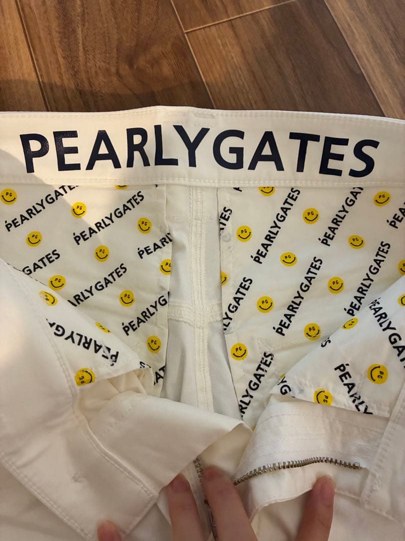 【新品】PEARLY GATES ホワイト スリムフィットパンツ サイズ0