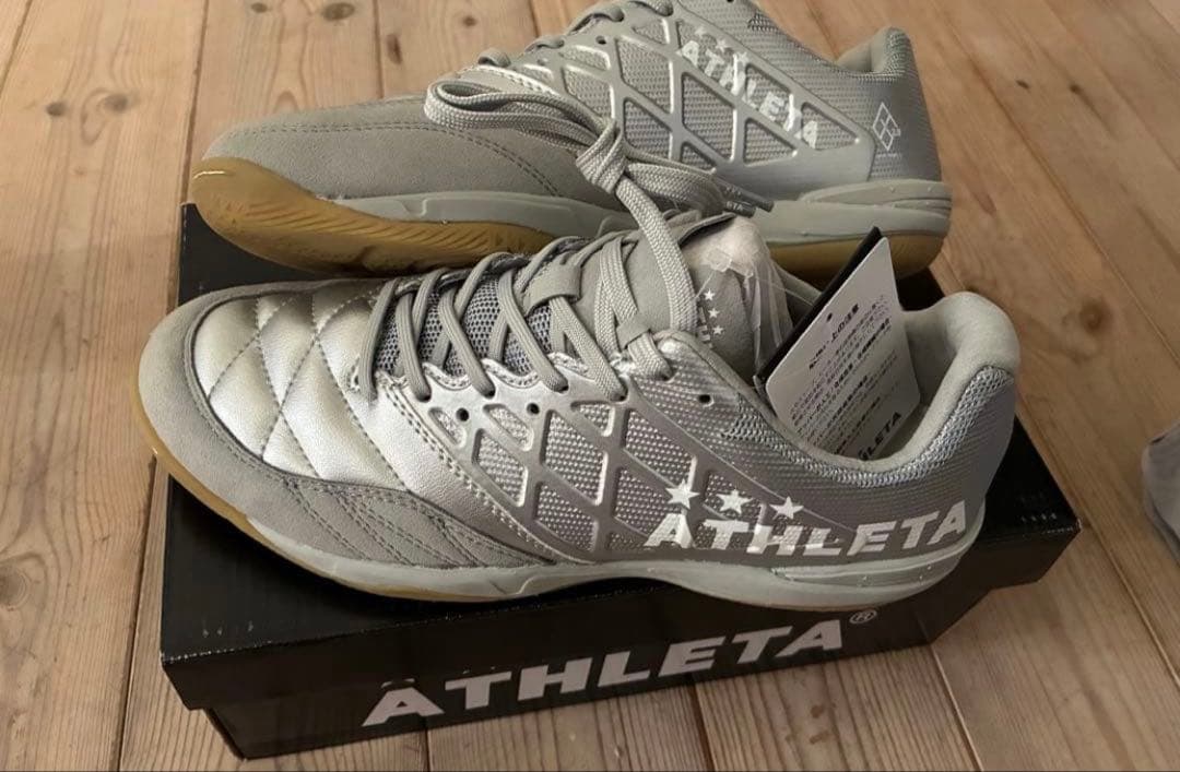 H*i様 ATHLETA Teo ID SIL フットサルシューズ　シルバー　2