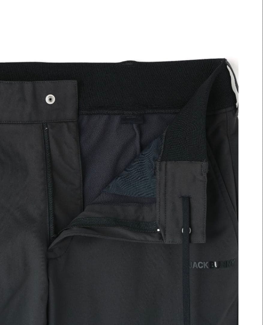 新品 パーリーゲイツ ジャックバニー エアシャット裏フリース防風パンツ(4)M黒