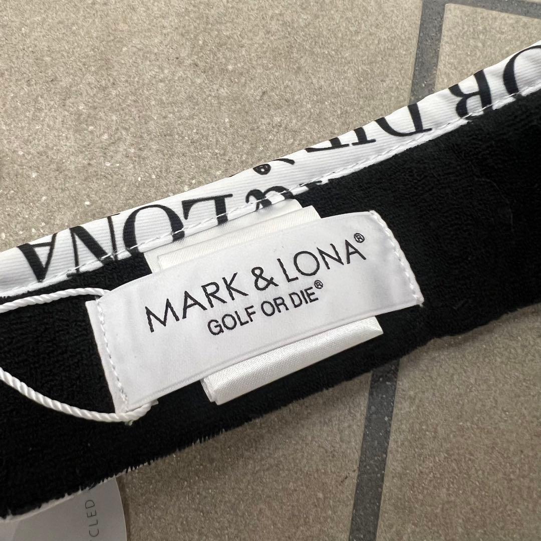 【新品】MARK&LONA マークアンドロナ　サンバイザー　総柄　白　ロゴ　帽子