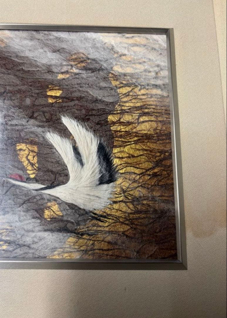 山内一生 翔 小原工芸 和紙 鶴 和風アート