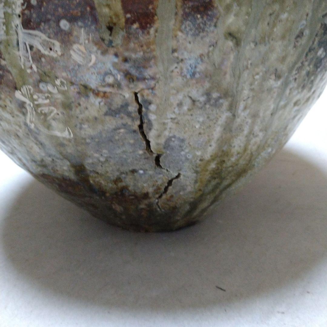 飾り壷　茶色の陶芸壺 直径約30cm 高さ約40cm　お猪口　大きいサイズ
