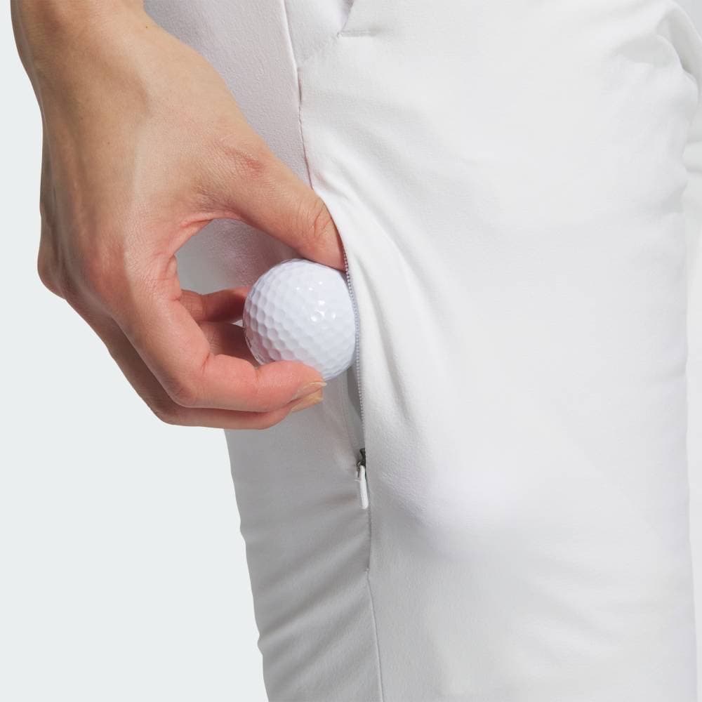 【L】秋冬 定価26,400円 アディダス ゴルフ 保温テーパード中綿 パンツ白