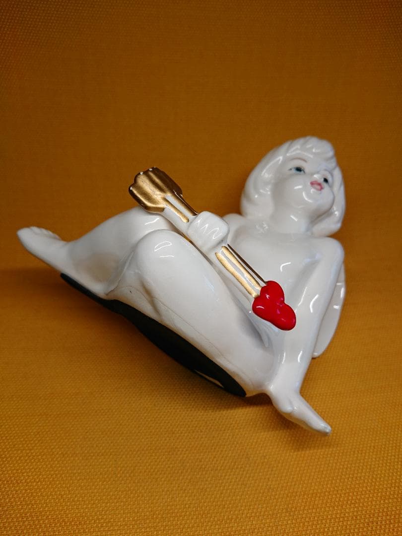 【美品】人形　天使　陶器　オブジェ　置物　インテリア　工芸品　美術品　A3113