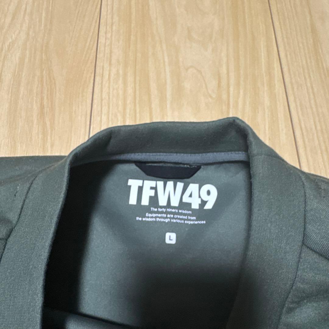 TFW49 カーキ　スウェットシャツ サイドジッパー　Lサイズ
