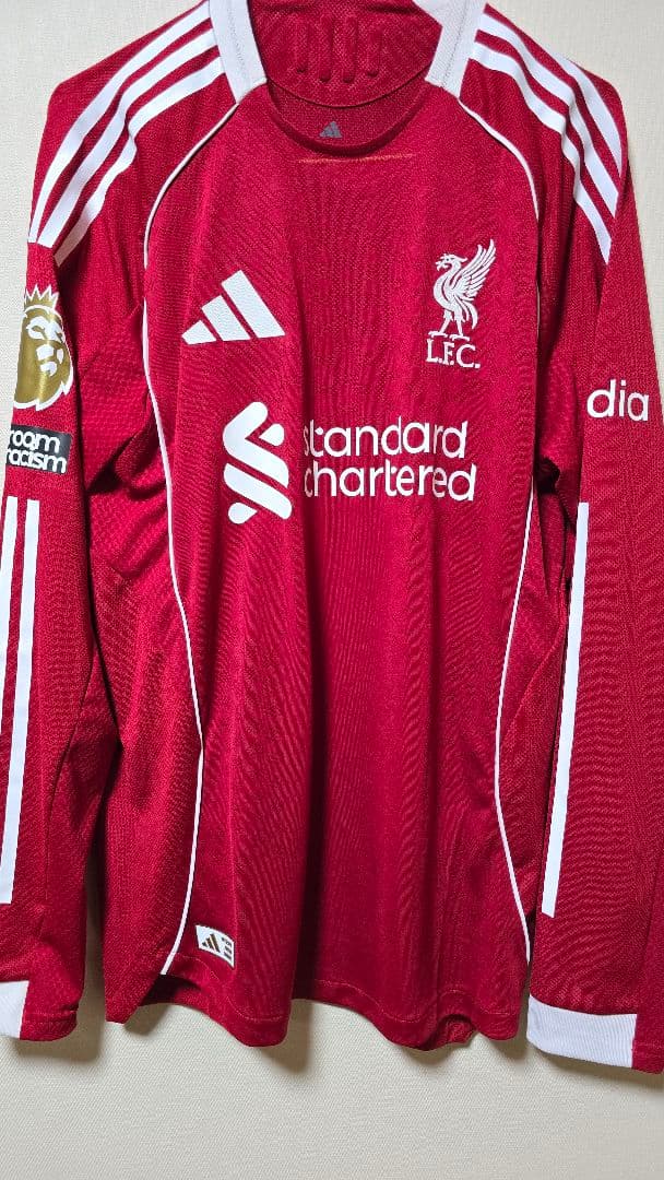 Adidas Liverpool FC オーセンティック長袖ユニフォーム