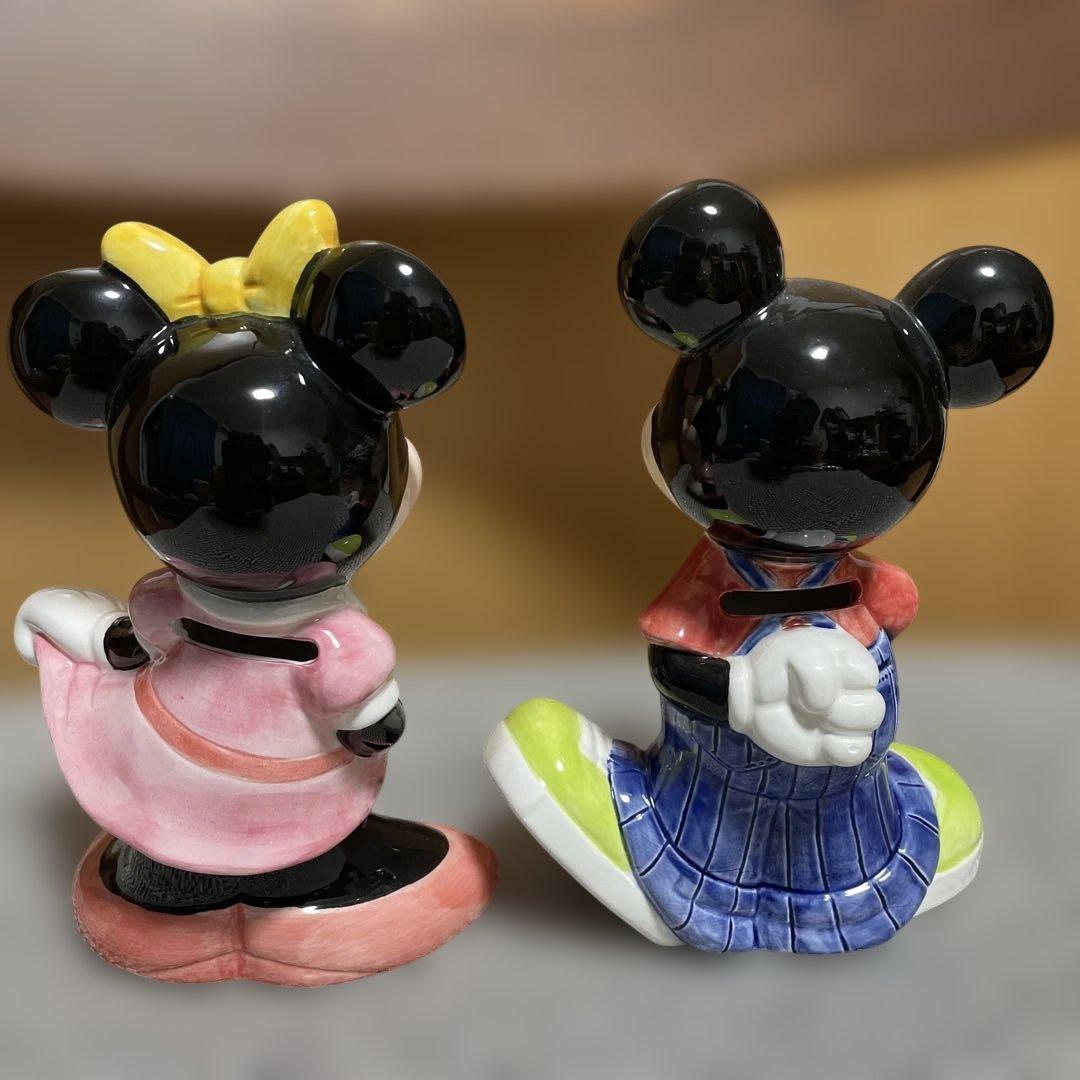 ミッキー ミニー 陶器フィギュアセット8体　【内オルゴール付きミニー1体】