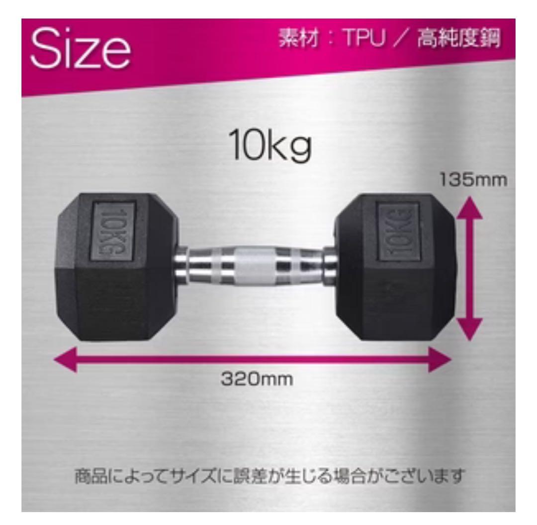 ヘキサゴンダンベル10kg　（六角ダンベル）