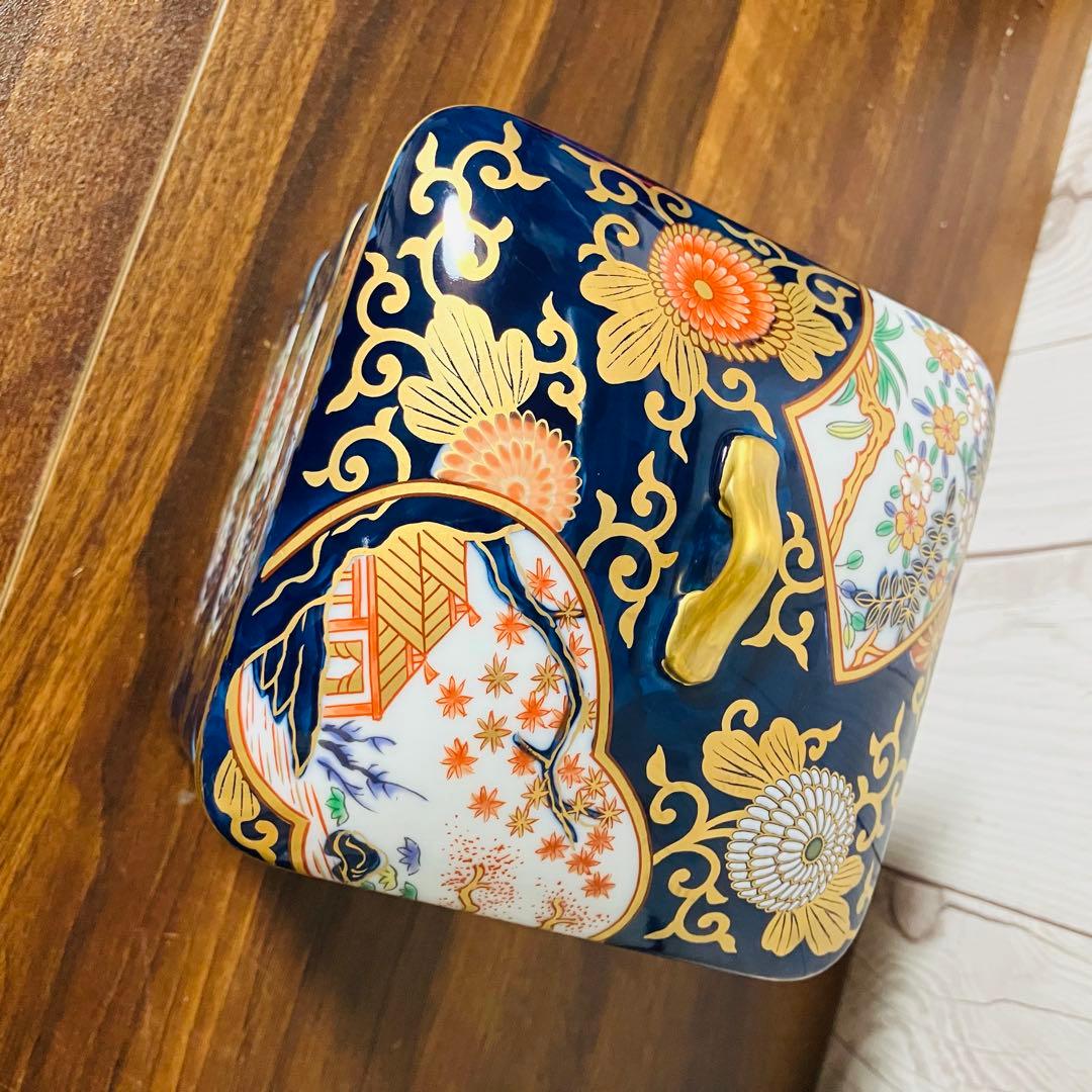 【希少 新品】有田焼 其泉窯 古伊万里 金襴手 三段重 金彩 お重 元箱付き