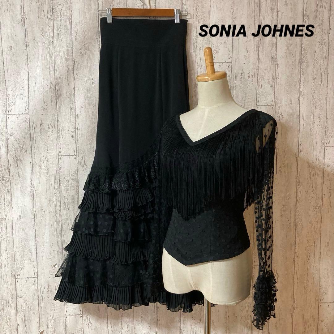 SONIA JOHNES フラメンコ衣装 スカート シースルーブラウスセット