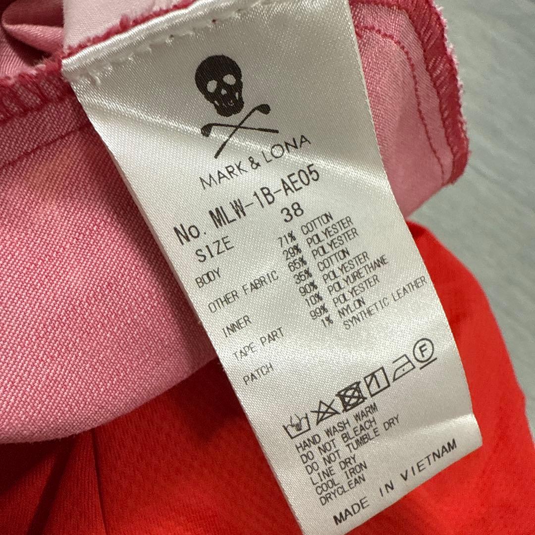 美品　MARK&LONA ウォッシュ加工　ゴルフスカート
