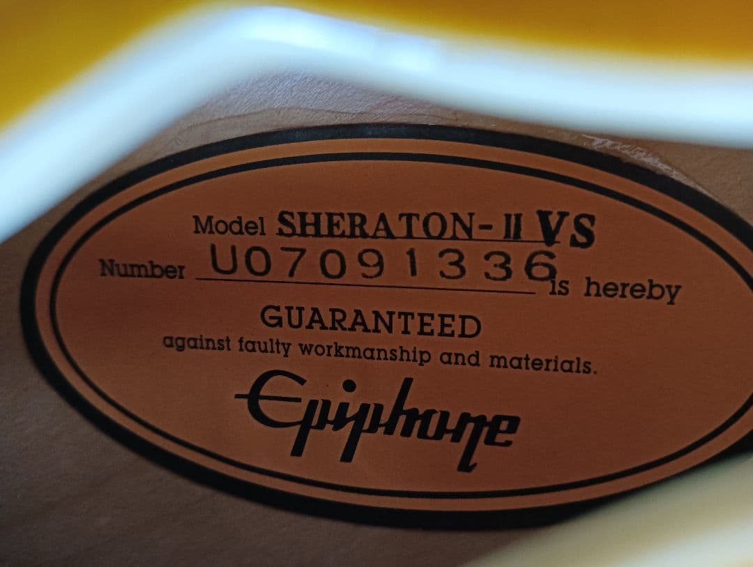 エピフォン　セミアコ　シェラトン Sheraton Ⅱ pro VS