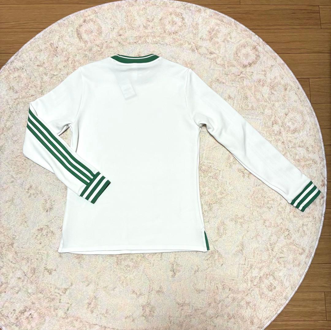 新品✨アディダス L 緑スリーライン モックネック&スカート セットアップ 白