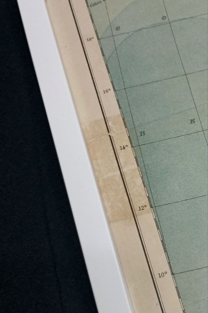 額装品　1882年　「インドシナ半島」大型作品