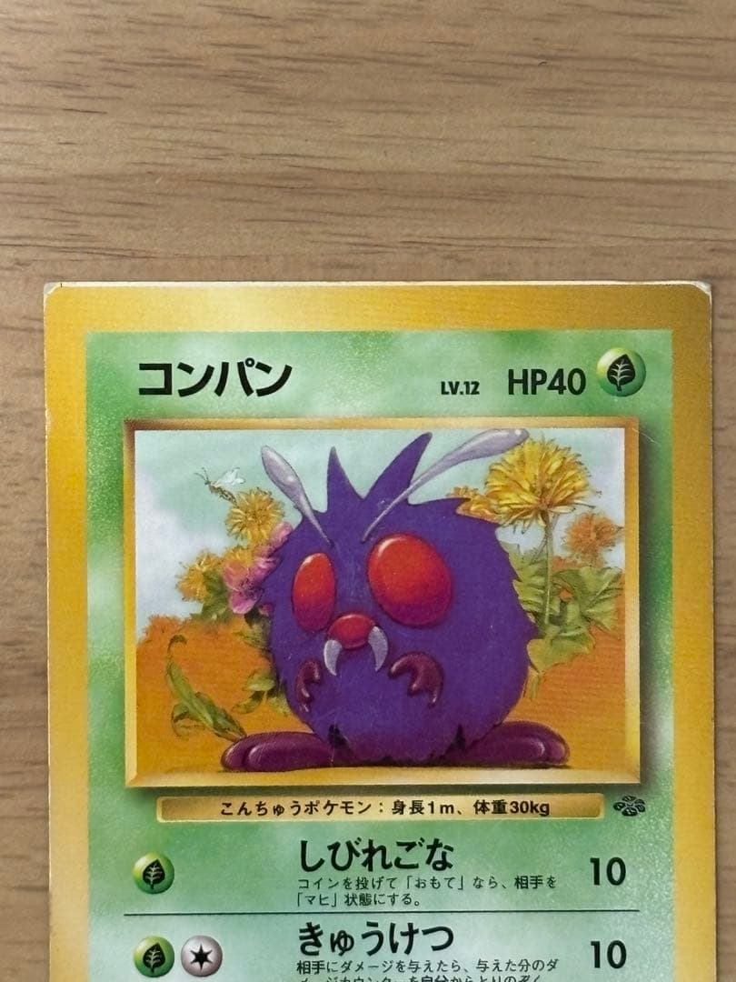 ポケモンカード　旧裏　コンパン　スクエアカット　エラー