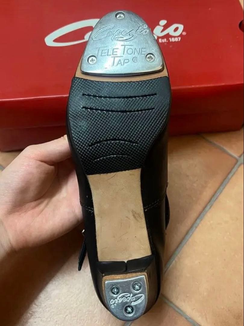 Capezio Tele Tone Tap ブラックタップシューズ