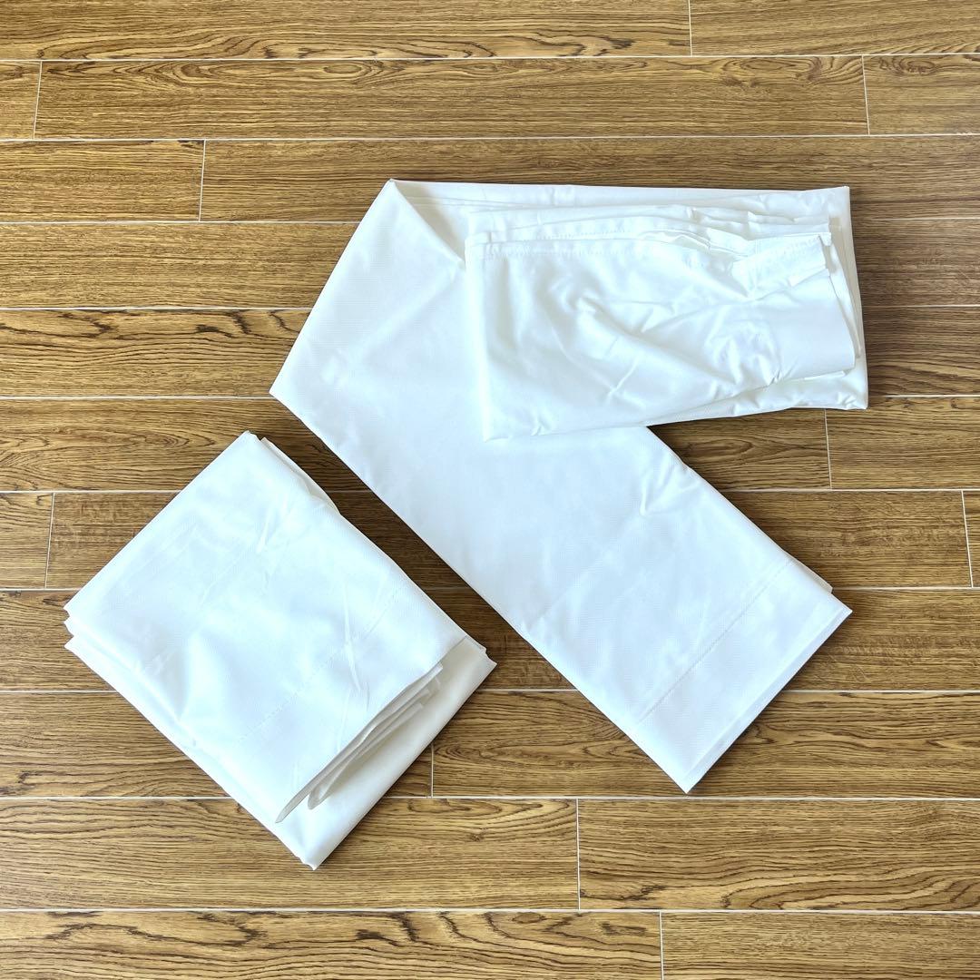 【新品未使用】マナベ家具　カーテン（グレー）レースカーテン（アイボリー）セット
