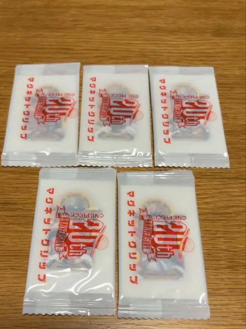 貴重 未開封 ワンピース 20周年 マグネットクリップ ルフィ5種コンプ