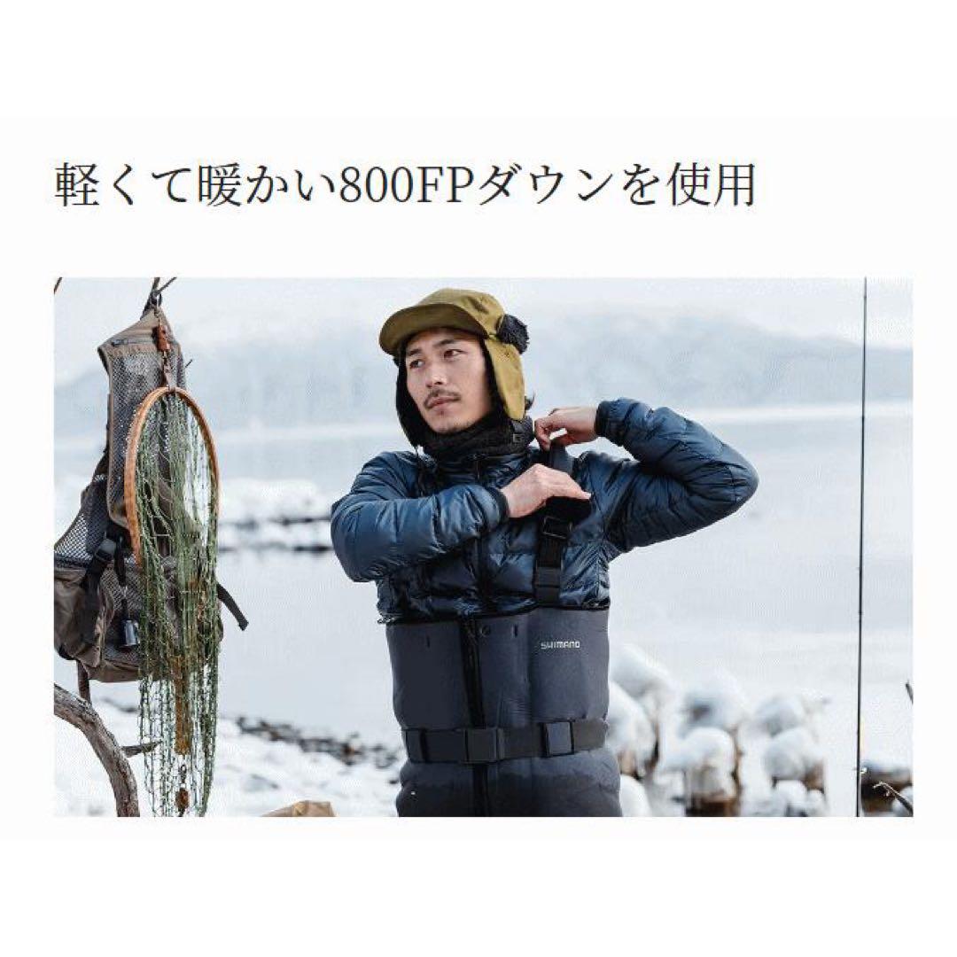 ③SHIMANO テックダウンジャケット WJ-012V ダークネイビー M