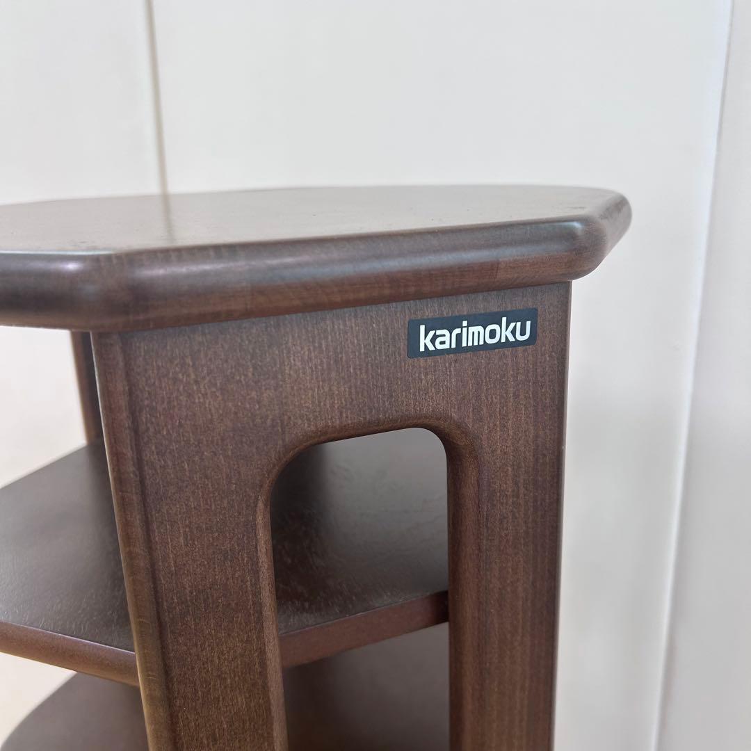 カリモク　karimoku スリッパラック　木製　6段　美品　スリット　天然木
