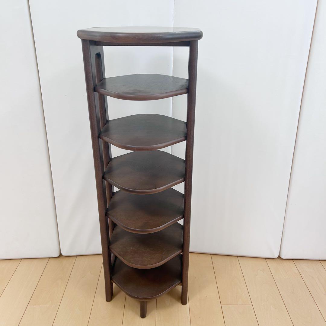 カリモク　karimoku スリッパラック　木製　6段　美品　スリット　天然木