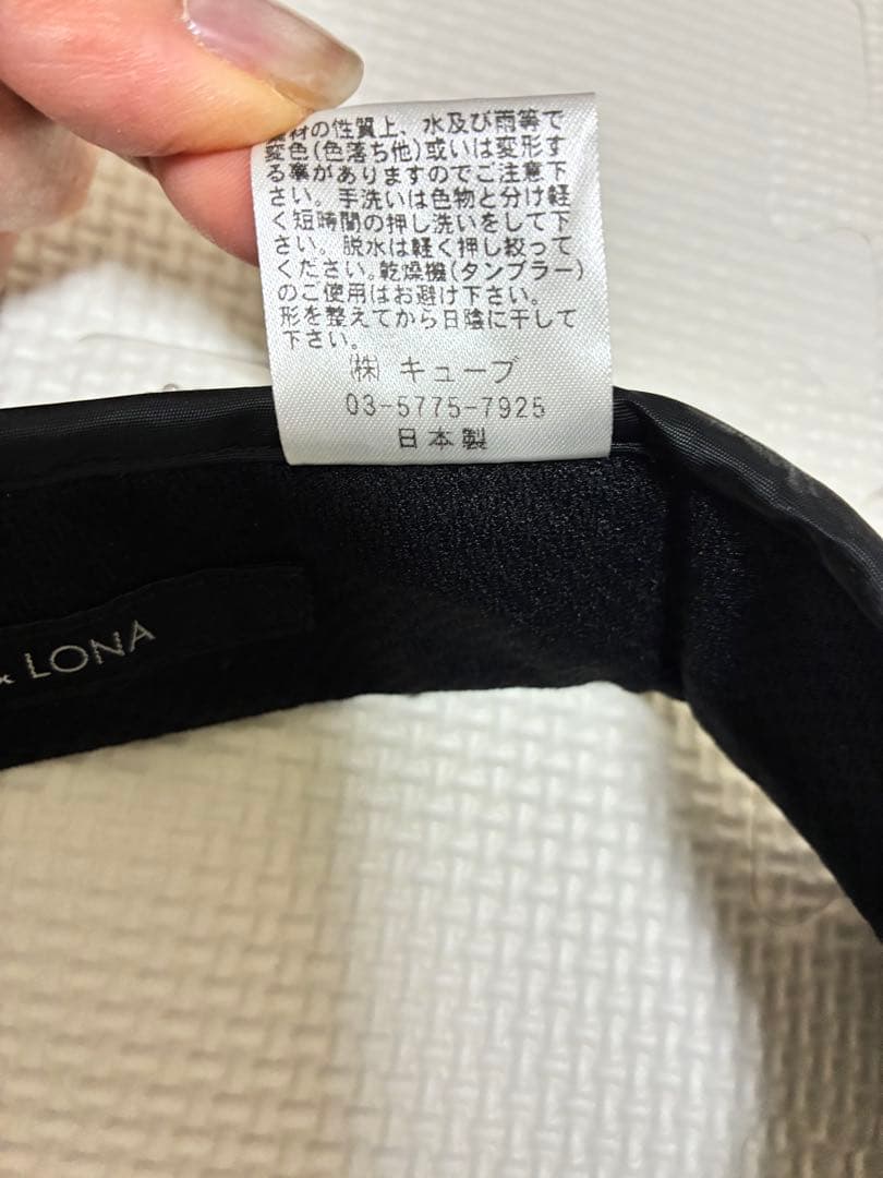 MARK & LONA バイザー サイズS ブラック&ベージュ