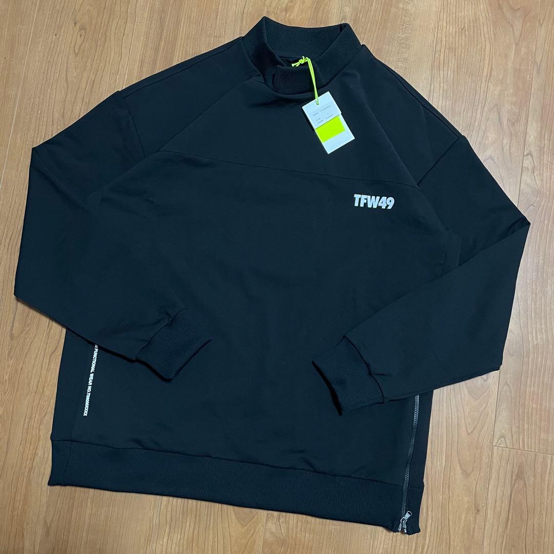 定価2.7万　新品　TFW49 モックネック　Tシャツ ブラック　M ゴルフ