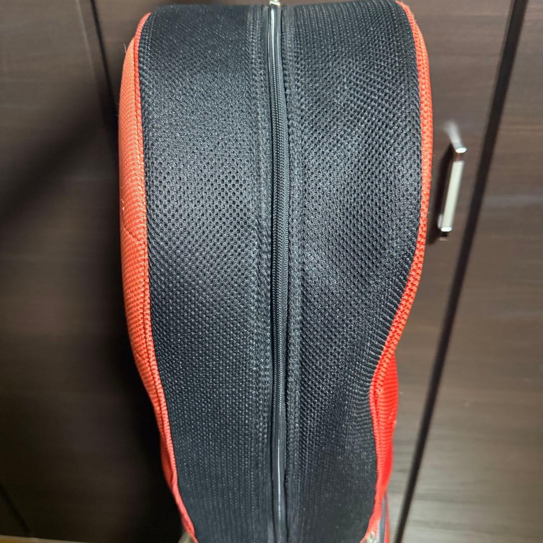adidas キャディバッグ ゴルフバッグ スリーストライプ レッド