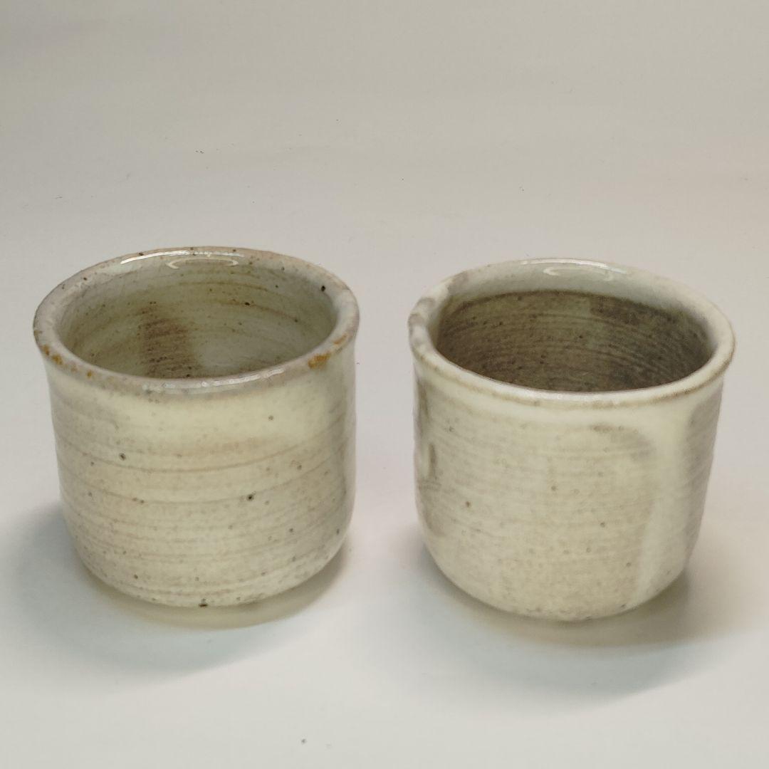 【未使用】唐津焼 十三代 中里太郎右衛門 粉引 ぐい呑 5客揃 共箱 猪口 酒器