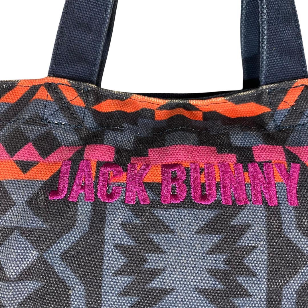 JACK BUNNY ジャックバニー ラウンドバッグ 総柄 ゴルフ グレー系