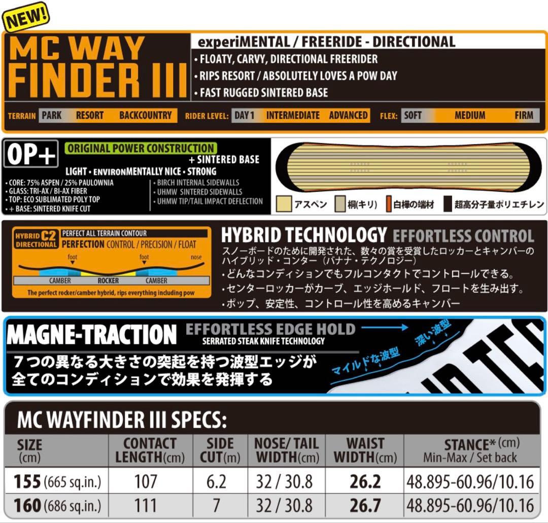 新品未使用　LIB TECH MC WAYFINDER III 160cm