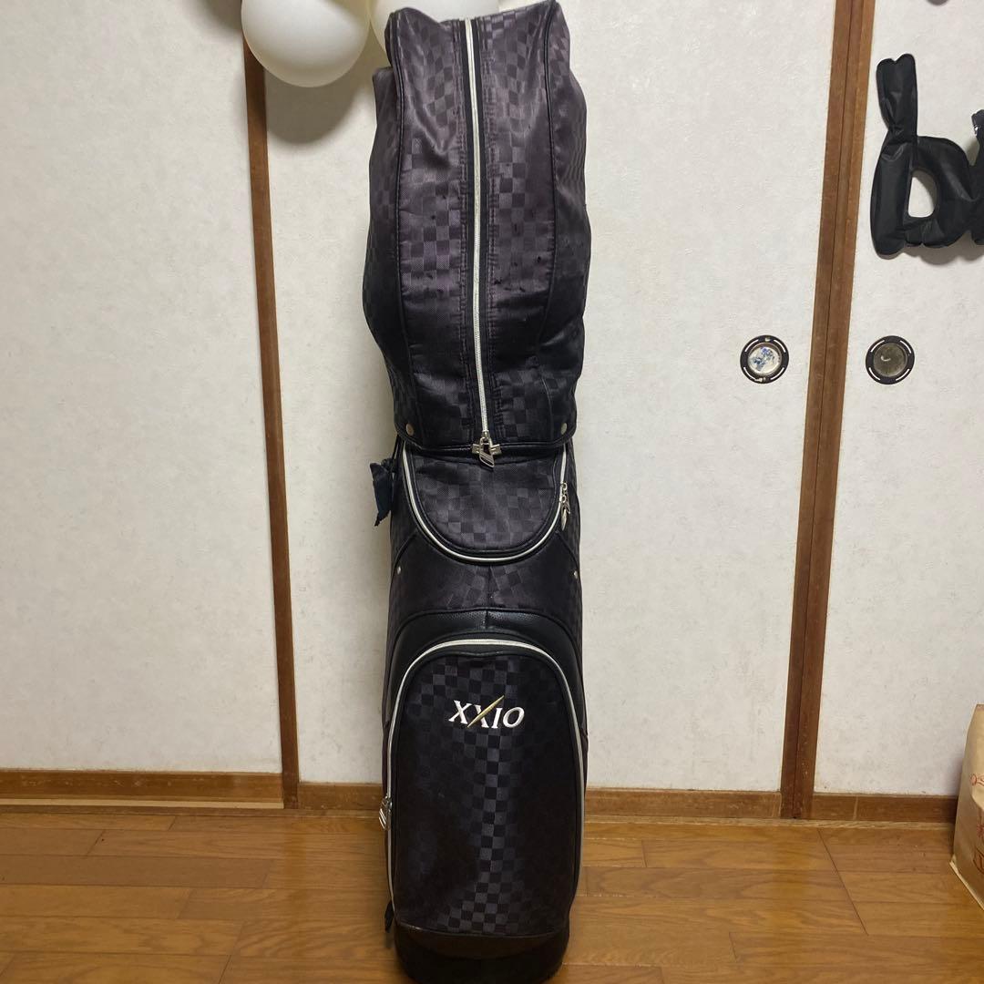 XXIO ブラック チェック柄 キャディバッグ