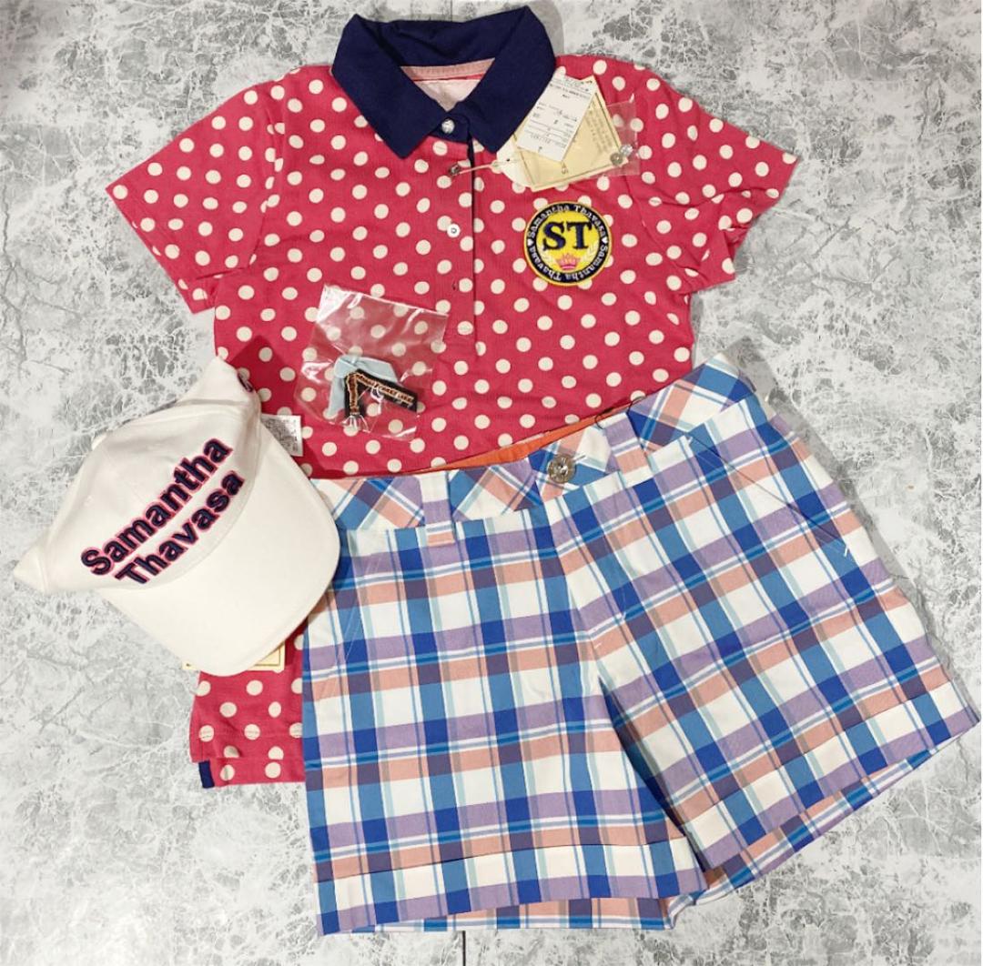 サマンサタバサ ゴルフ ポロシャツ パンツ キャップ ブローチ 4点セット