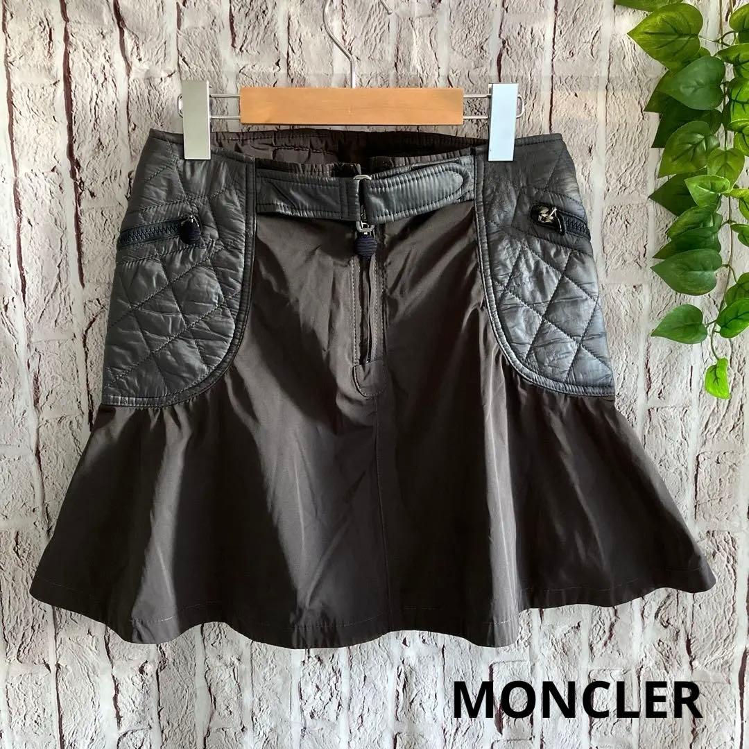 モンクレール（MONCLER） ダウン切り替えナイロンスカート イタリア製 M