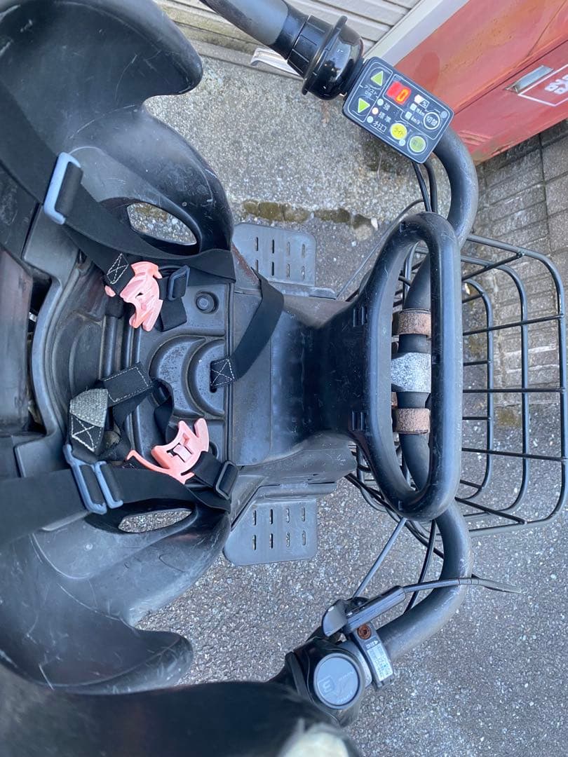 電動アシスト自転車 チャイルドシート付き レッド