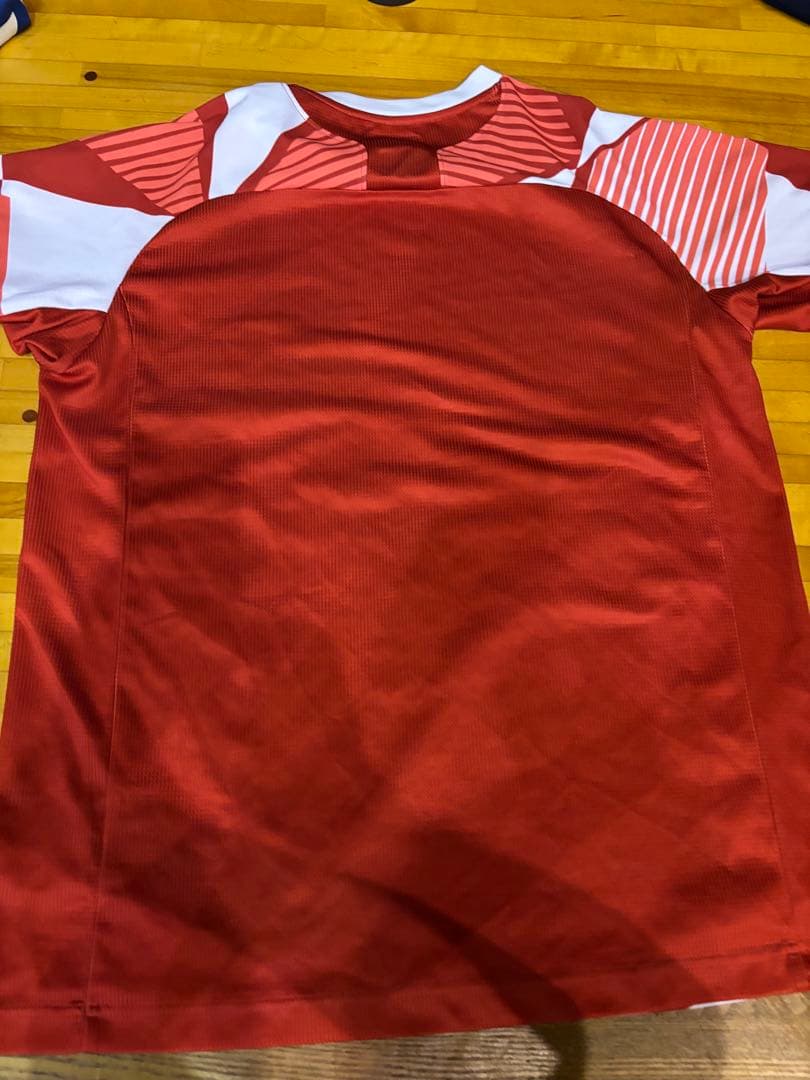 YONEX バドミントンシャツ XL 赤/白