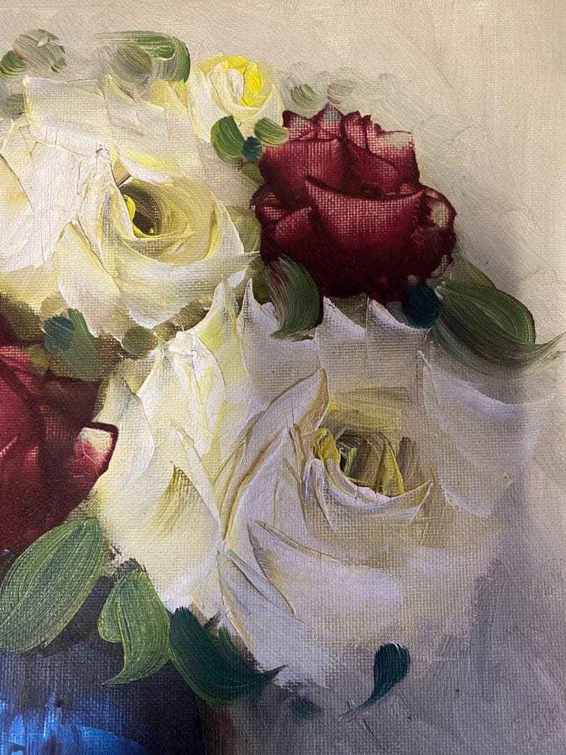 油絵　薔薇