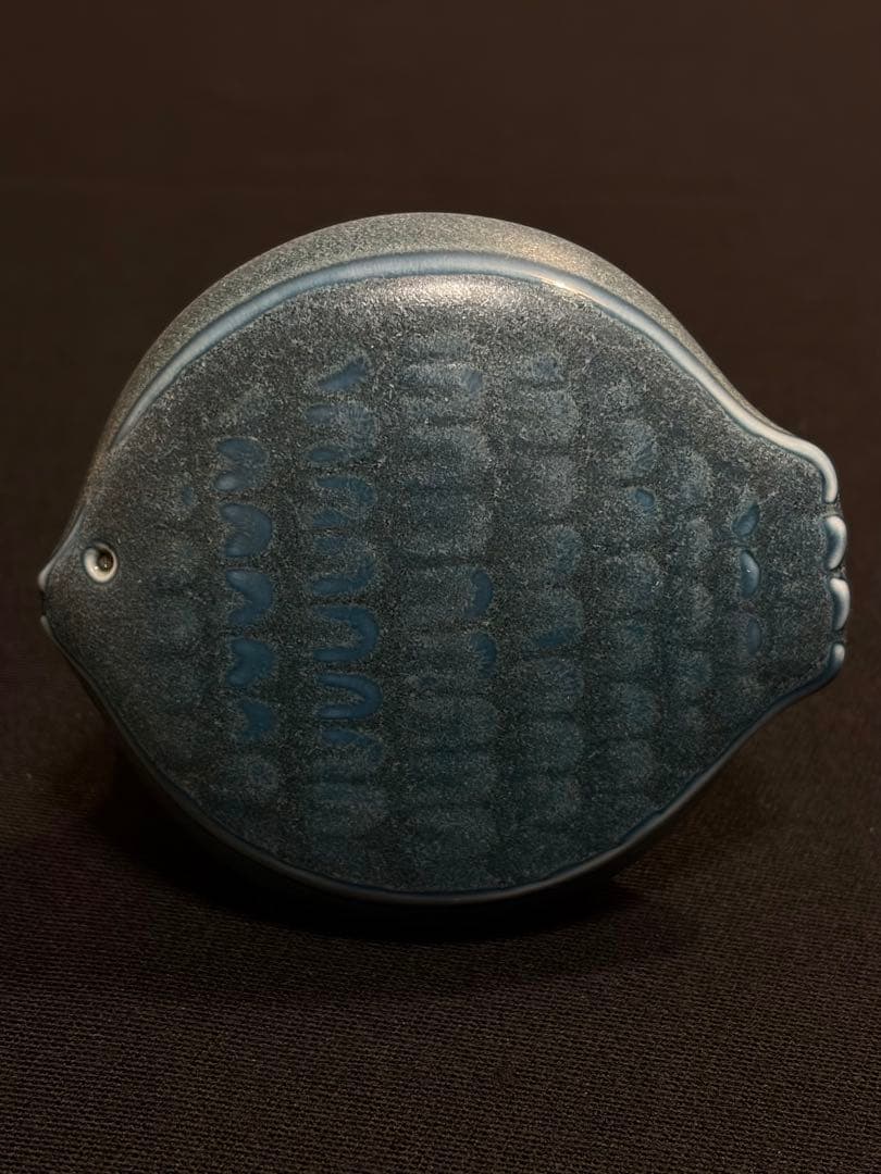 白山陶器 コートハンガー 魚型 青　森正洋デザイン　アンティーク　魚小　#6
