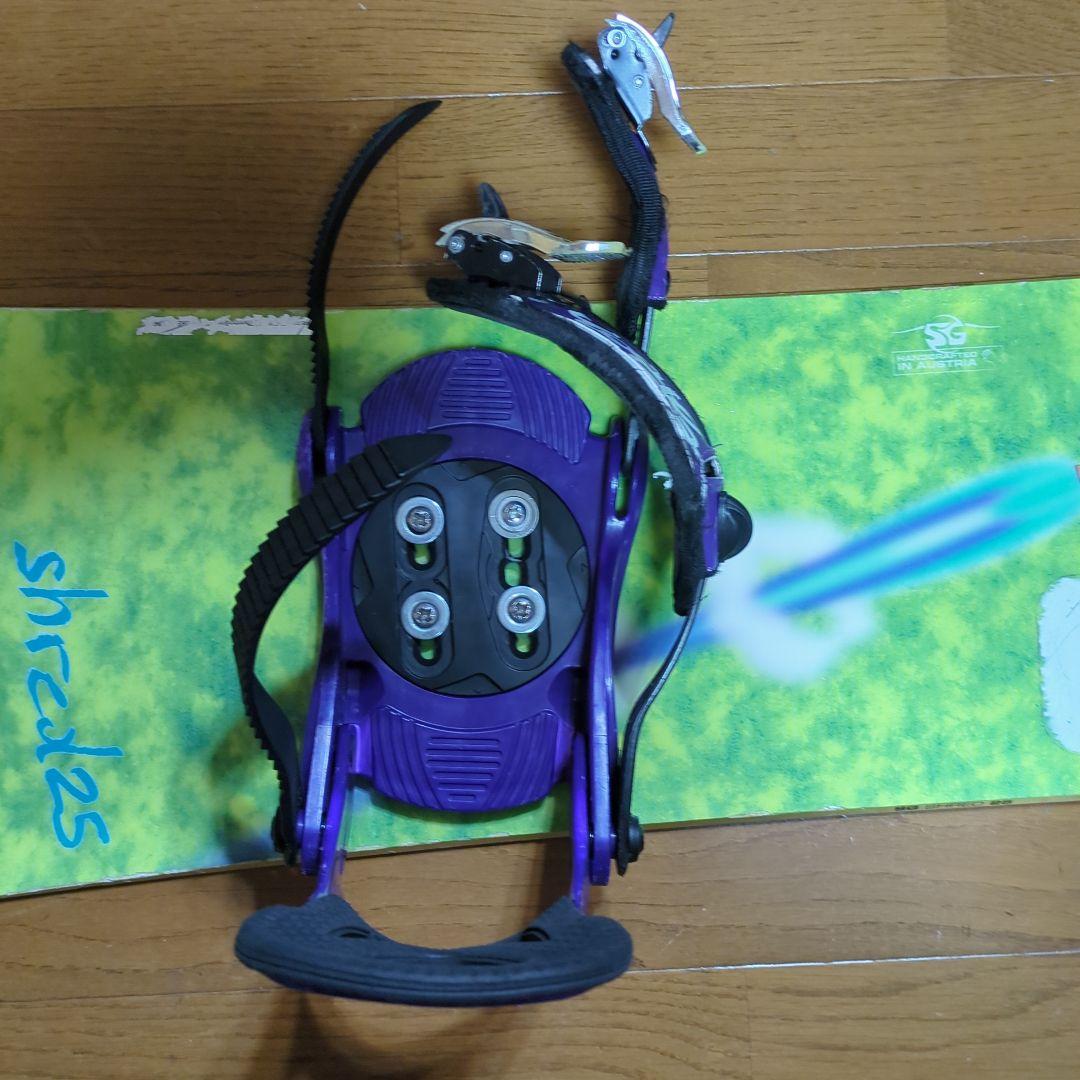 SG　スノーボード 125　グリーン/SPOON　ビンディング　パープル