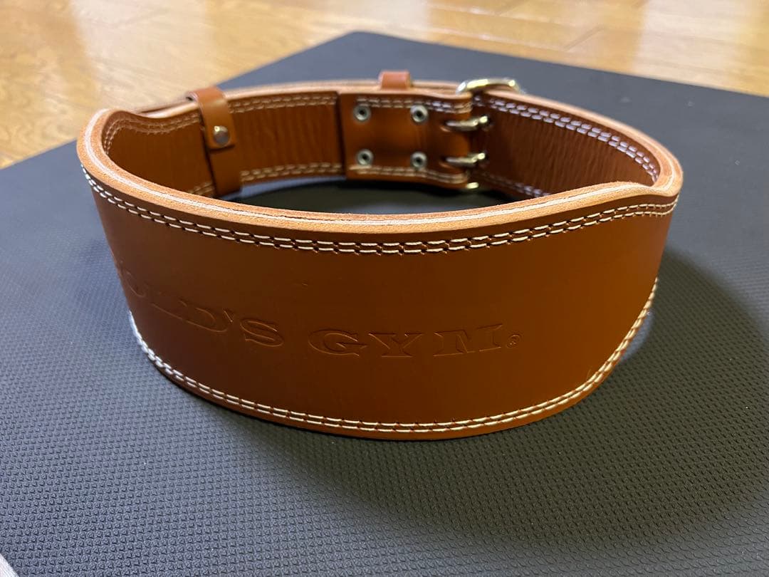【美品】ゴールドジム プロレザーベルト Lサイズ