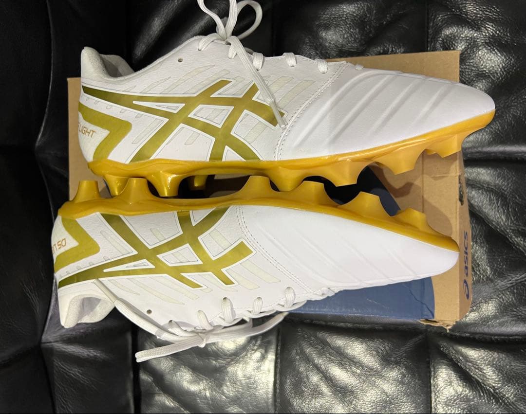 asics DS LIGHT CLUB+WIDE ホワイト/ゴールド 27.5