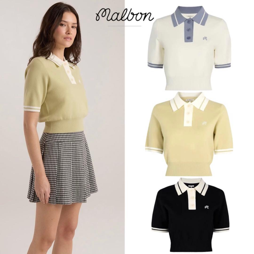 新作！マルボンゴルフ Malbongolf レディース ニットポロシャツ　S