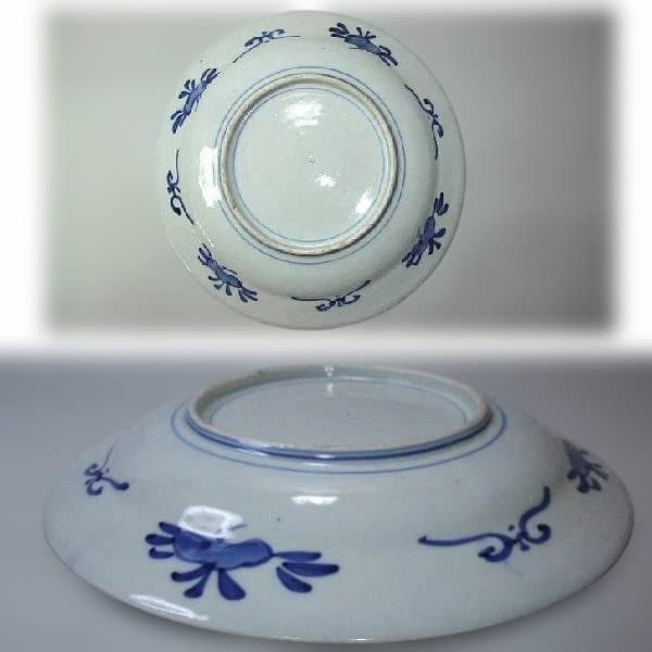 伊万里 色絵 鳳凰 花草文 大皿 30.5cm 骨董