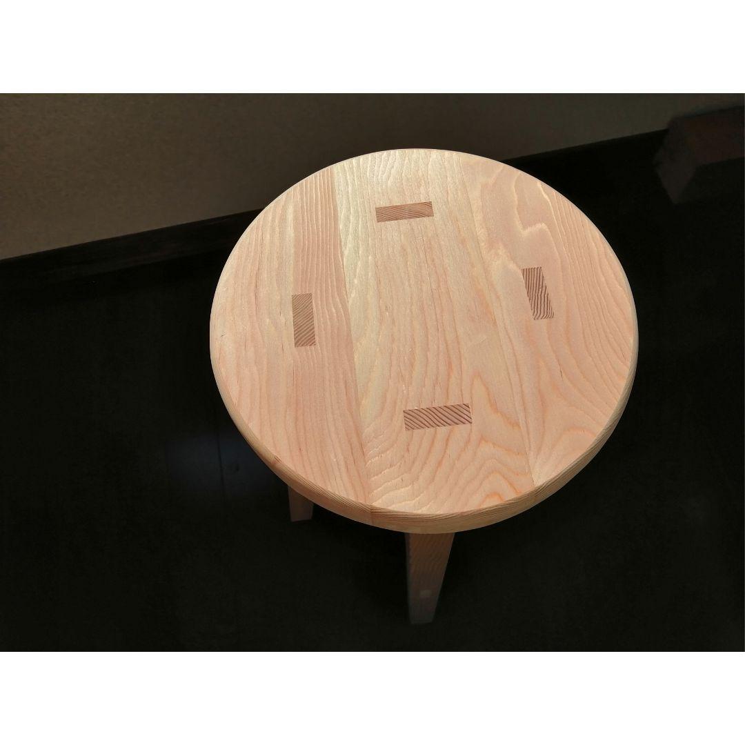 【ほぞ組】木製スツール　高さ80cm　丸椅子　stool 　花瓶台