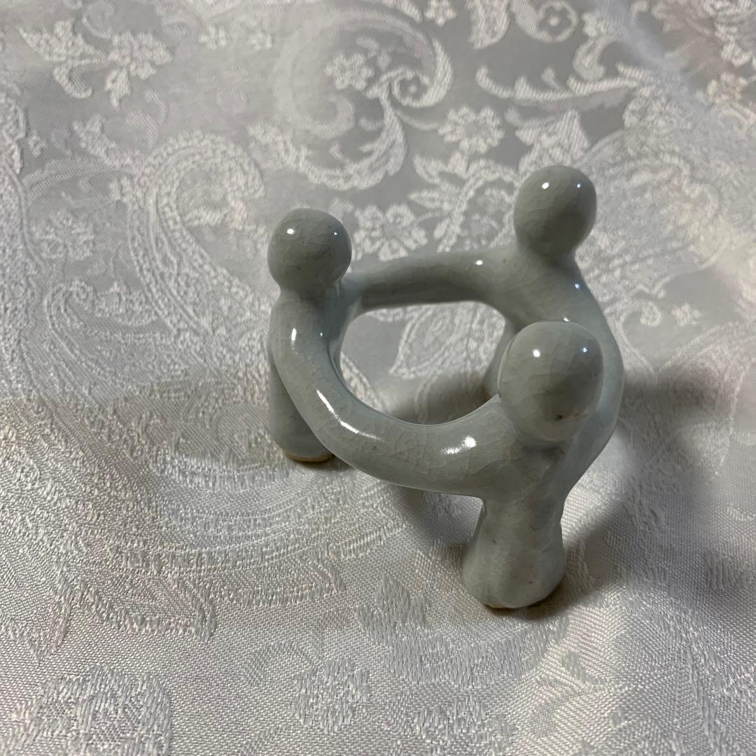 茶道具　七種蓋置　三つ人形