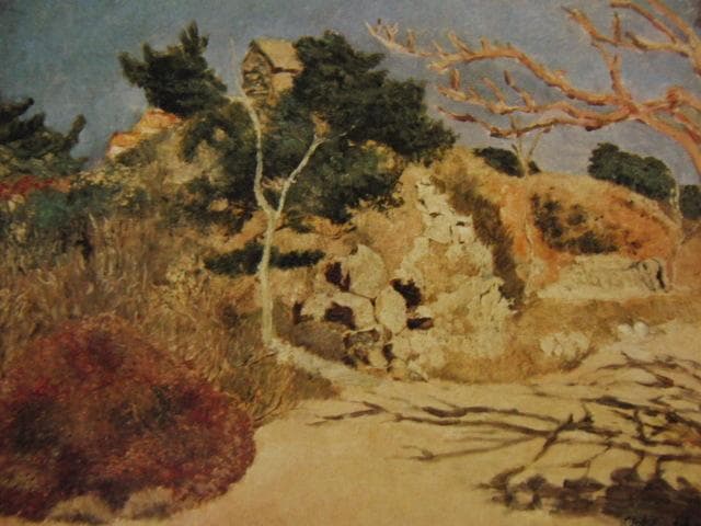 岸田劉生、【路傍秋晴】、新品高級額 額装付、年代物・希少画集画、状態良好