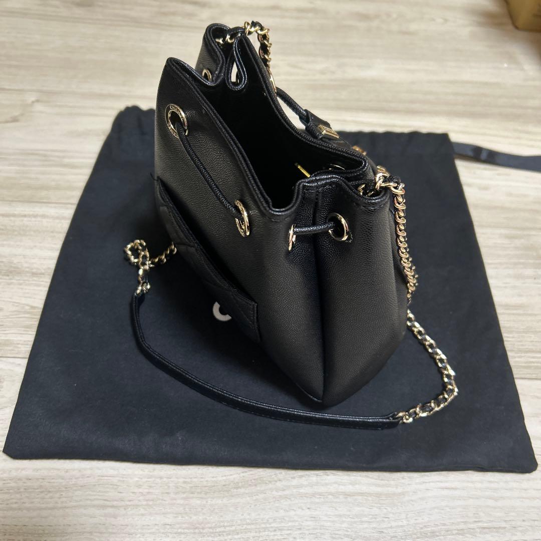本日価格‼️ブラックレザーミニショルダーノベルティ