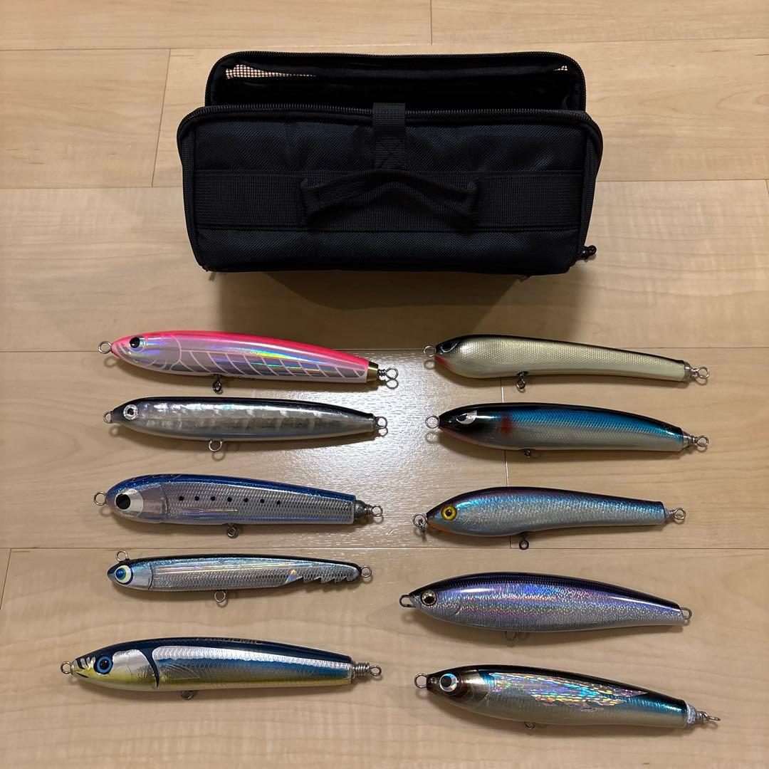 【リップルフィッシャー他】青物プラグ10本+マルチコンテナM セット